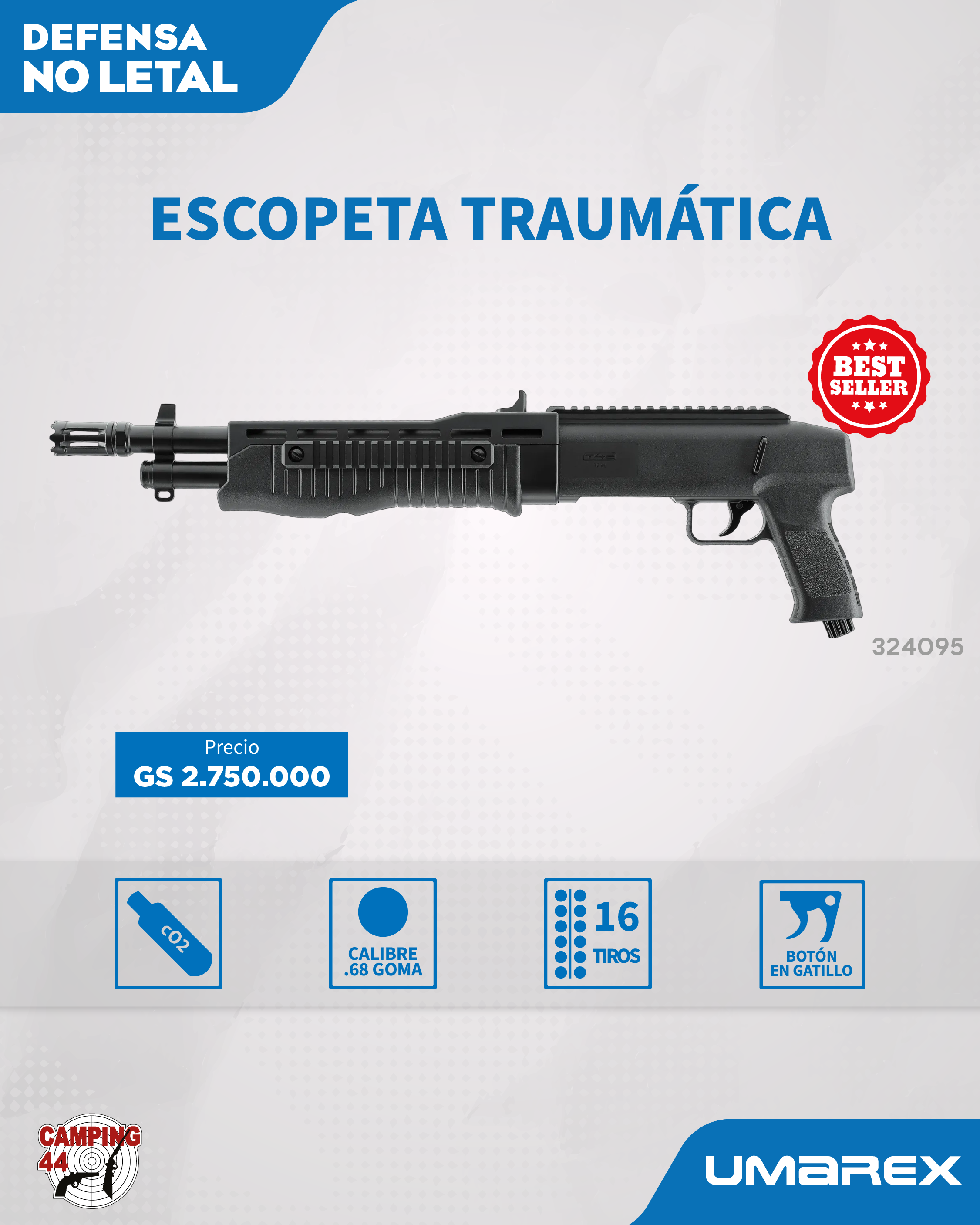 Escopeta Traumática TP 68