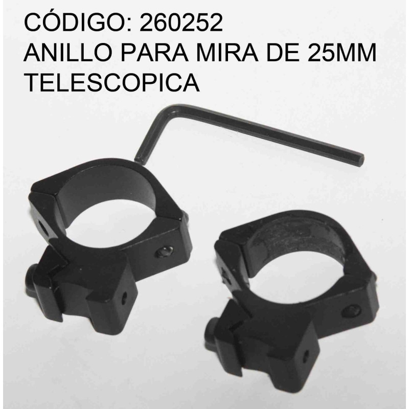 Montante TSS 25mm Montura Simple 3 Tornillos