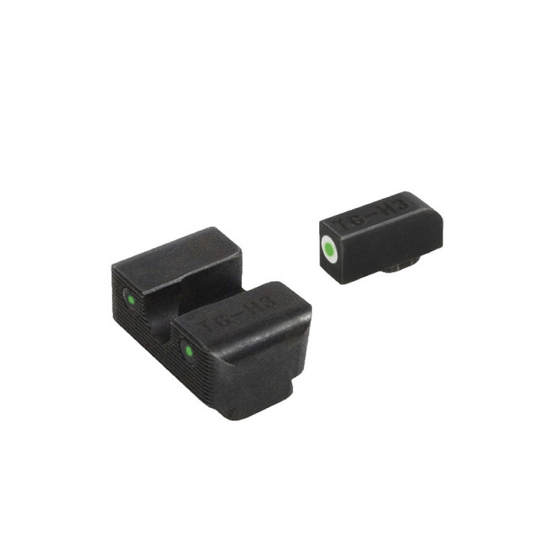 Alza y Punto de mira Truglo de Tritium Pro para Ruger SR series con circulo blanco #TG231R1W