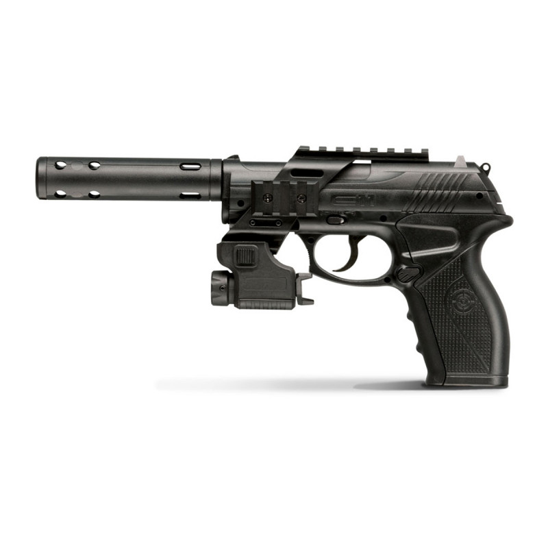 Pistola AC CO2 CROSMAN 4,5mm Mod. C11Tactica NonBlow #TACC11KT2