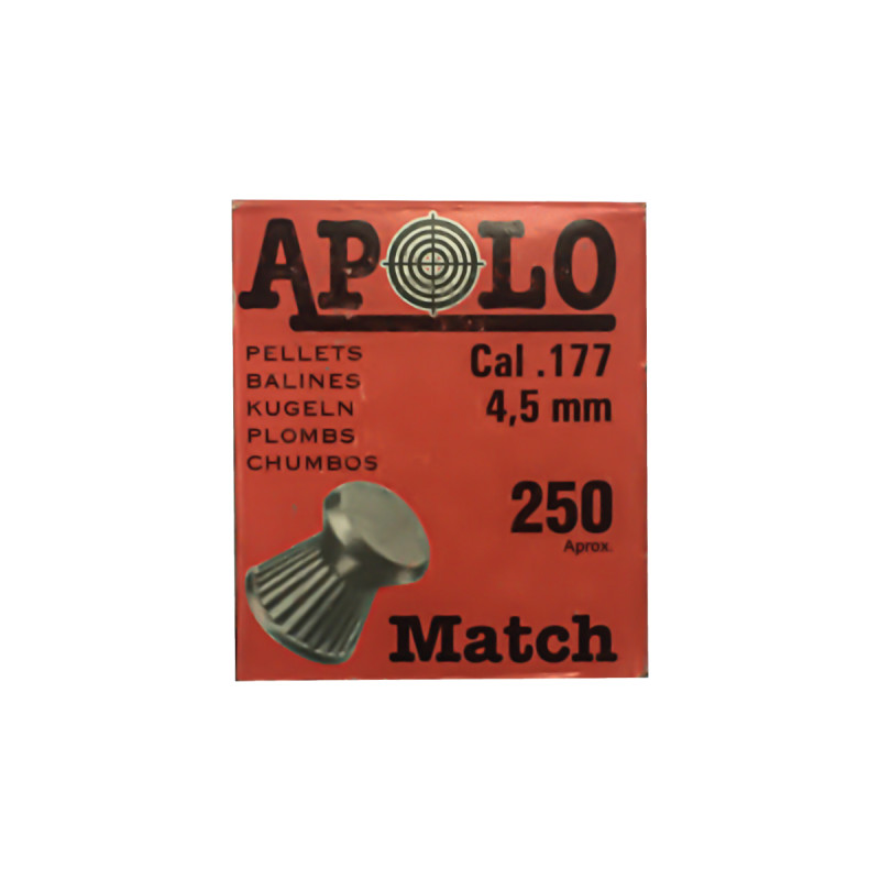 Balines APOLO 4,5mm Match MAG 0,45gr. Carton*250X120