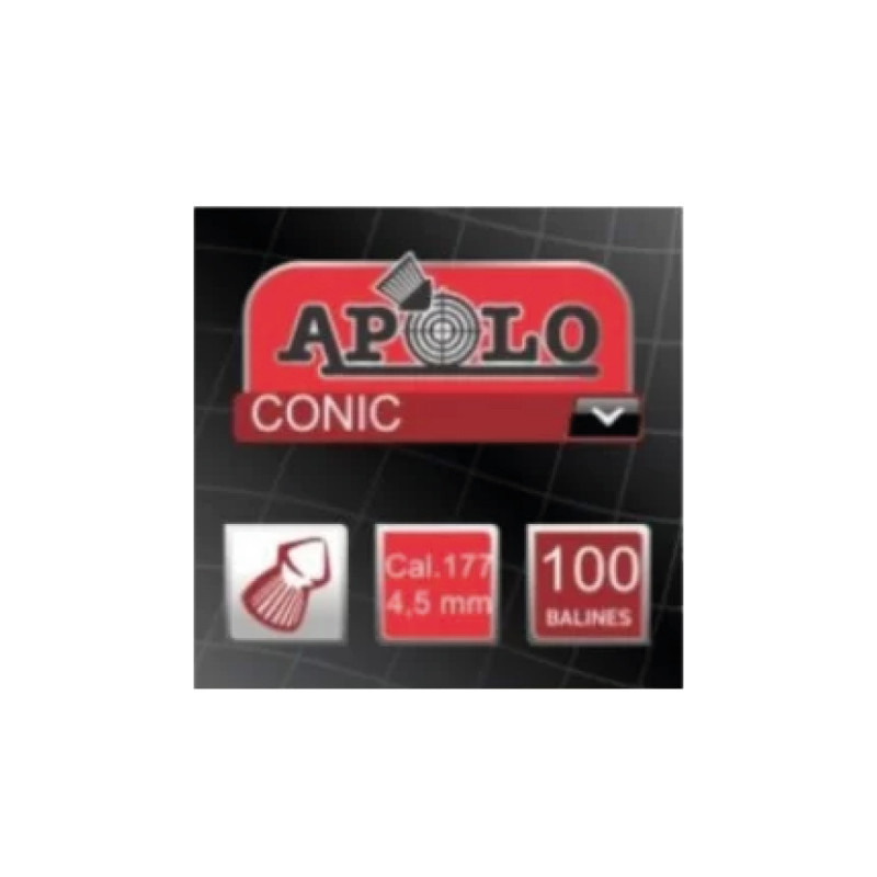 Balines APOLO 4,5mm Cónico 0,46gr. Carton*100X250 #E10001