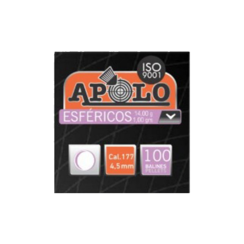 Balines APOLO 4,5mm Esférico 0,60gr. Carton*100X300