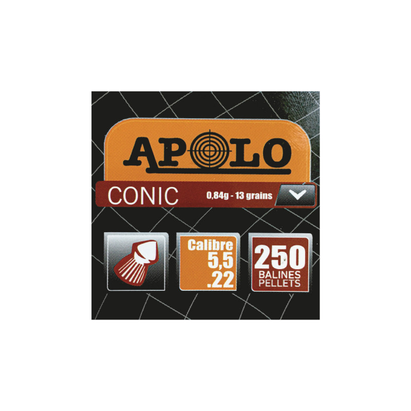 Balines APOLO 5,5mm Cónico 0,77gr. Carton*250X100
