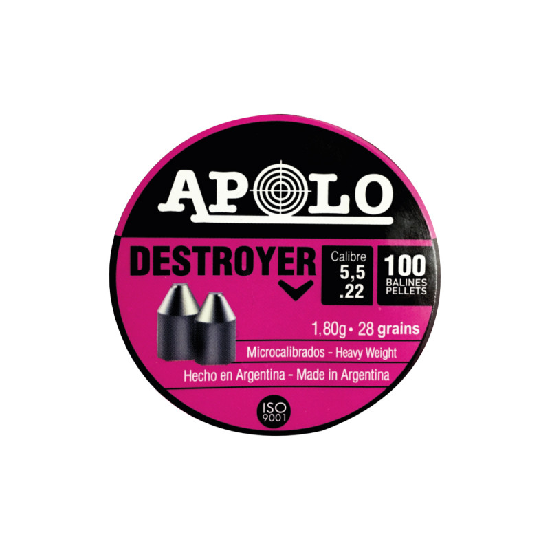 Balines APOLO 5,5mm Destroyer 1,80gr. Lata*150x48