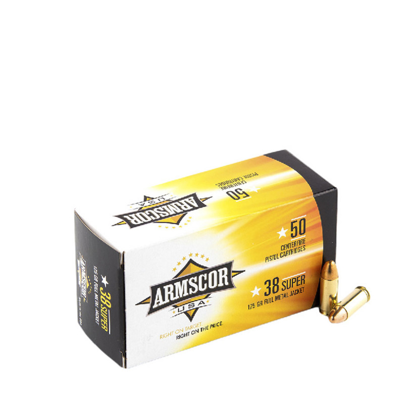 Balas Armscor 38SUPER 125GR PNormalCobreada 50x20
