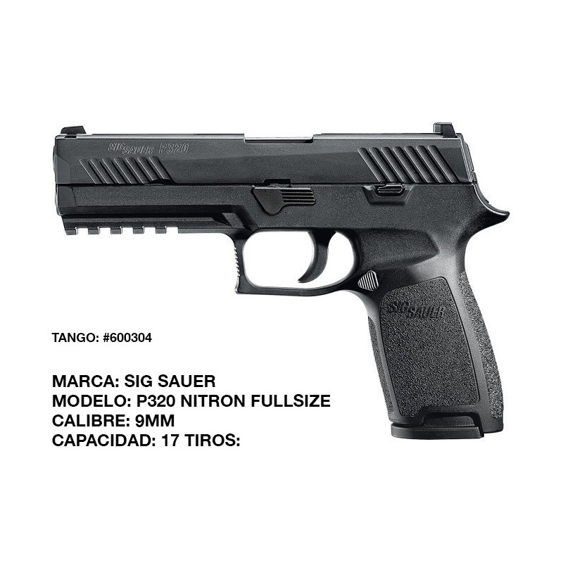 Pistola Sig Sauer l Cal. 9mm l Bi Color l Mod. P320 l 2C. l 17T.