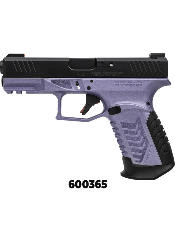 Pistola DERYA cal 9mm Mod DY9 C117 Lila c/ negro 2 carg de 15/17T