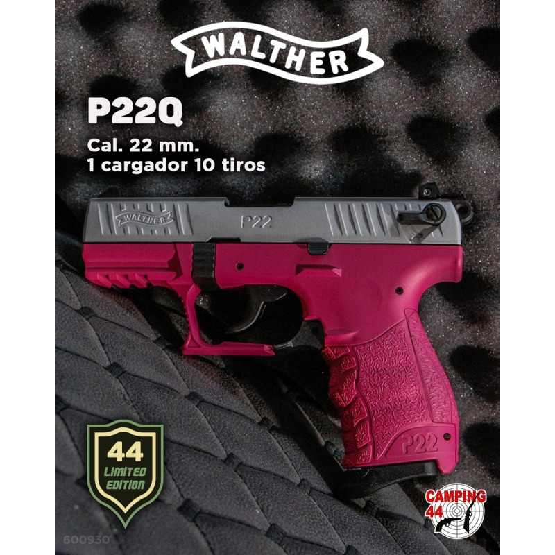 Pistola WALTHER 22Lr. M.P22Q 10T Rosa/Blanco 1Carg. #2853205