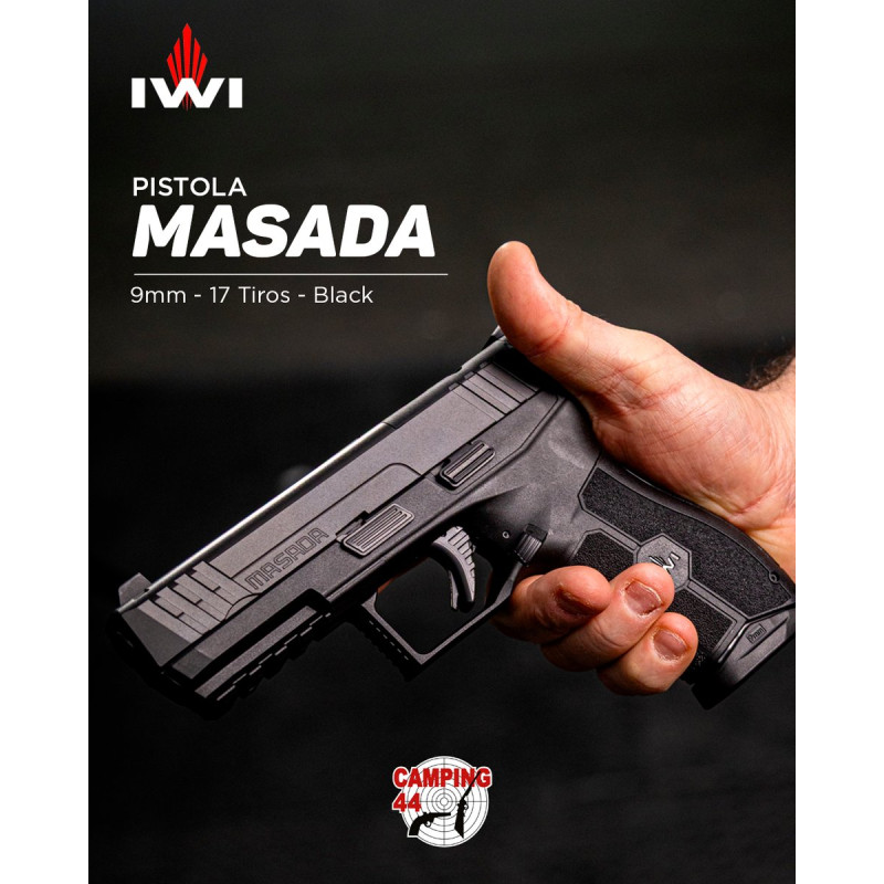 Pistola IWI Cal 9mm Mod. MASADA Negro 3C. 17 T.