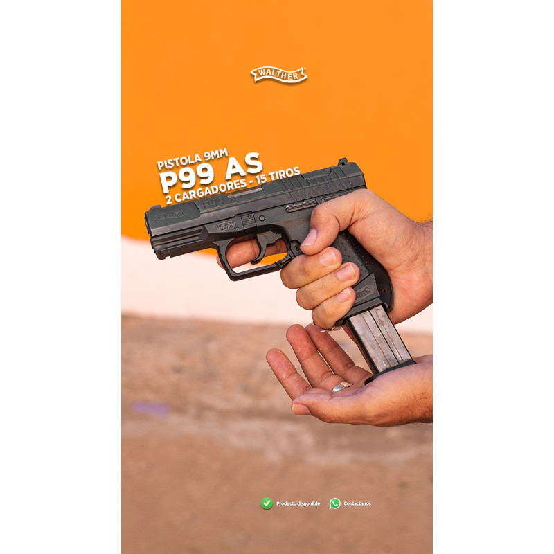 Pistola Walther 9mm M:P99 2 carg