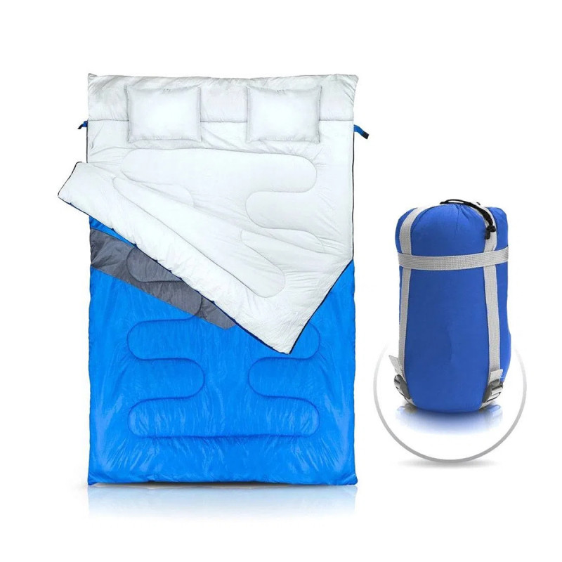 Bolsa de dormir NTK Mod. KUPLE Azul/Gris 2 personas #230140