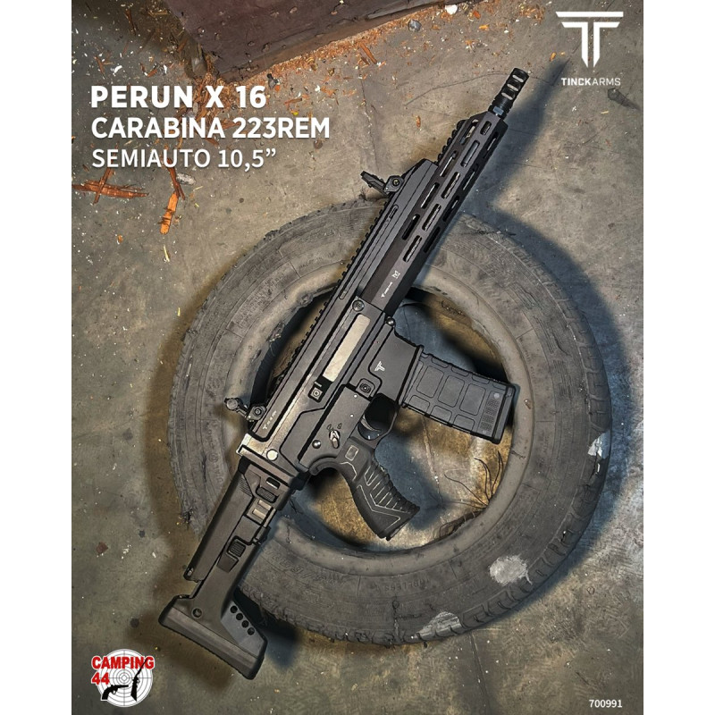 Rifle marca TINCK cal 223REM Mod. PERUN X16 10,5p 1 carg 30 tiros