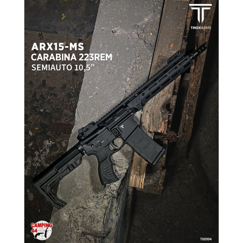 Rifle marca TINCK cal 223REM Mod. ARX15-MS 10,5p 1 carg 30 tiros