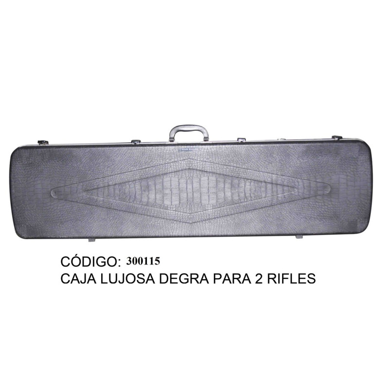 LQN-N-Caja p/2Rifles Lujoso Negro #10252