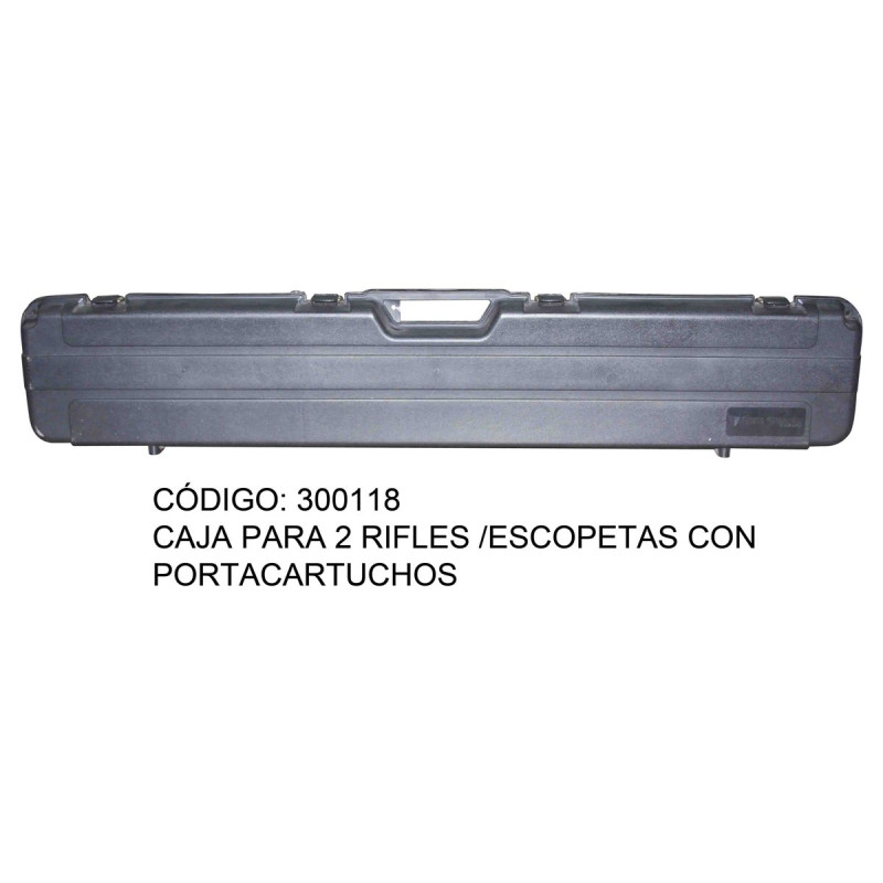 LQN-Caja PLANO p/2Rifles/Escop.c/Port. Cart. Ng#10527